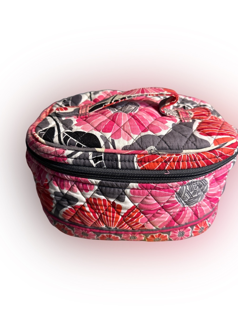 Vera Bradley Pink Floral Quilted Cosmetic Case